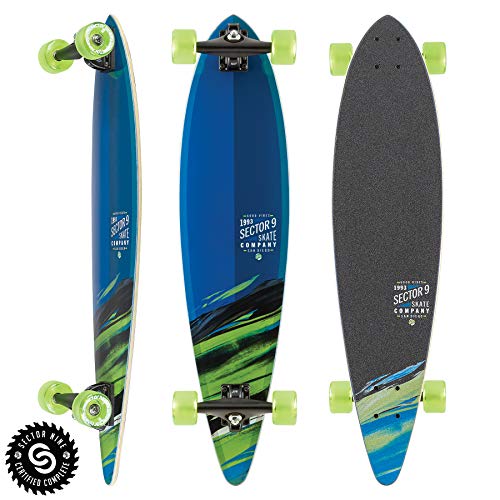 Sector 9 Longboard Complete Tripper Ripple Blue 8.625" x 36"