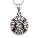 Soulbreezecollection Baseball Sports Pendant Necklace Teens Clear Rhinestones Sports Fashion Jewelry