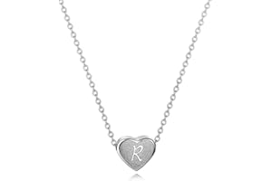 PORPI-JOJO Initial Necklace for Women Letter Necklaces for Girls Dainty Gold Heart Pendant for Little Girls Birthday Gifts for Teens