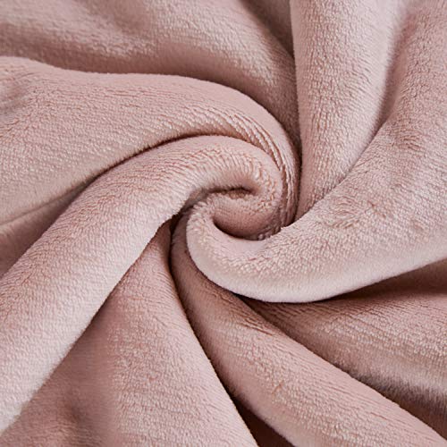 MERRYLIFE Decorative Sherpa Throw Blanket Ultra-Plush Comfort | Soft, Colorful | Home, Couch, Outdoor, Travel Use (60" 70",Pink