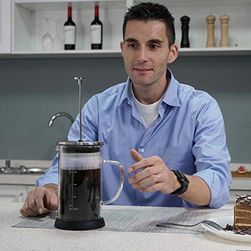 VEVOK CHEF French Press Coffee Maker Glass Coffee Press 34 Ounce Tea