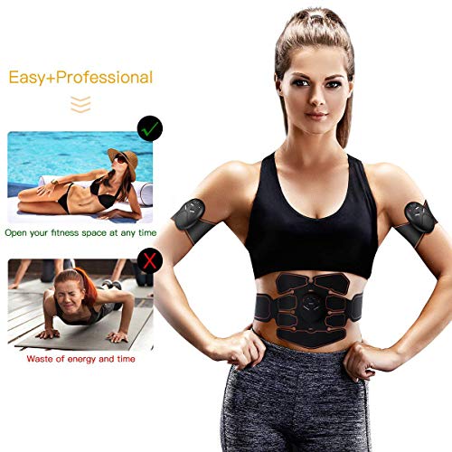 Abs Stimulator, Muscle Toner - Abs Stimulating Belt- Abdominal Toner- Training Device for Muscles- Wireless Portable to-Go Gym Device- Muscle Sculpting at Home- Fitness Equipment for at-Home Workouts