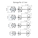 JewelrieShop Hypoallergenic Nickel-free Lead-free Stud Earrings, Stainless-steel Round Cubic Zirconia Men Earrings