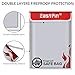 Fireproof Document Bag - 2020 Upgraded Waterproof Money Pouch Envelope with Zipper - Fire Safe Document Bag for Ipad, Cash, Documents, Jewelry and Passport (1 Pack)