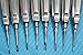 New German Stainless Dental Luxating Elevator Tooth Extraction Extracting Tools 8 Pcs Straight and Curved 1.5MM to 4MM Dental Instruments