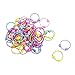 Uxcell 50 Piece Plastic Hearts Shape Beads Decor Elastic Band Hair Tie, 0.11 Pound