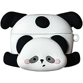 Cute Kawaii Case for AirPods 4, Case Cover Compatible with AirPod 4th Generation 2024, Funny Panda Shockproof Protective Earbuds Cover for Air pods 4 Gen, Keychain Accessories for Girls Women