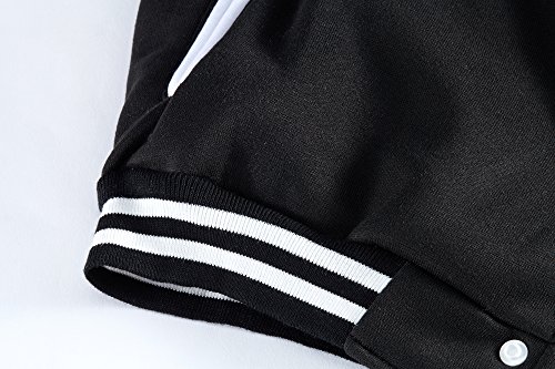 Trifuness Varsity Jacket Letterman Jacket Baseball Jacket with Long Sleeve Banded Collar