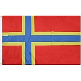 AZ FLAG - Orkney Flag - 2x3 Ft - 100D Polyester Orkney Islands Banner with Two Metal Grommets - Fade Resistant - Vivid Colors - 2' x 3' Feet - 90x60 Cm