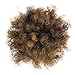 SWACC Afro Puff Drawstring Ponytail Kinky Curly Afro Clip on Updo Chignon Bun Hair Piece Extensions for African American Women Medium Size (1B/30)thumb 4