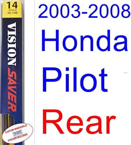 2003-2008 Honda Pilot Wiper Blade (Rear) (Saver Automotive Products-Vision Saver) (2004,2005,2006,2007)