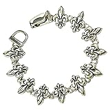 DianaL Boutique Fleur De Lis Casting Link Magnet Flip Over Clasp Bracelet