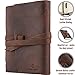 Leather Journal for Mens Womens - Leather Bound Journal - Genuine Brown Leather Travel Journal - Personalized Sketchbook - Refillable Soft Diary - Real Handmade Vintage Writing Notebook - Journal Set