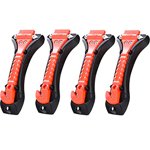 Click Here to See More Images Car Hammer Seatbelt Cutter Window Breaker Emergency Escape Tool Multi-Purpose Life-saving Auto Emergency Hammer (4 Pack)