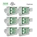 Ainfox 6 Pack LED Exit Sign Emergency Wall Light, Back -up Letter Cover (green/6pack)