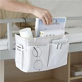 croselyu Bedside Hanging Storage Bag Pink Multifunctional Organizer 29x19x10.5 view 5
