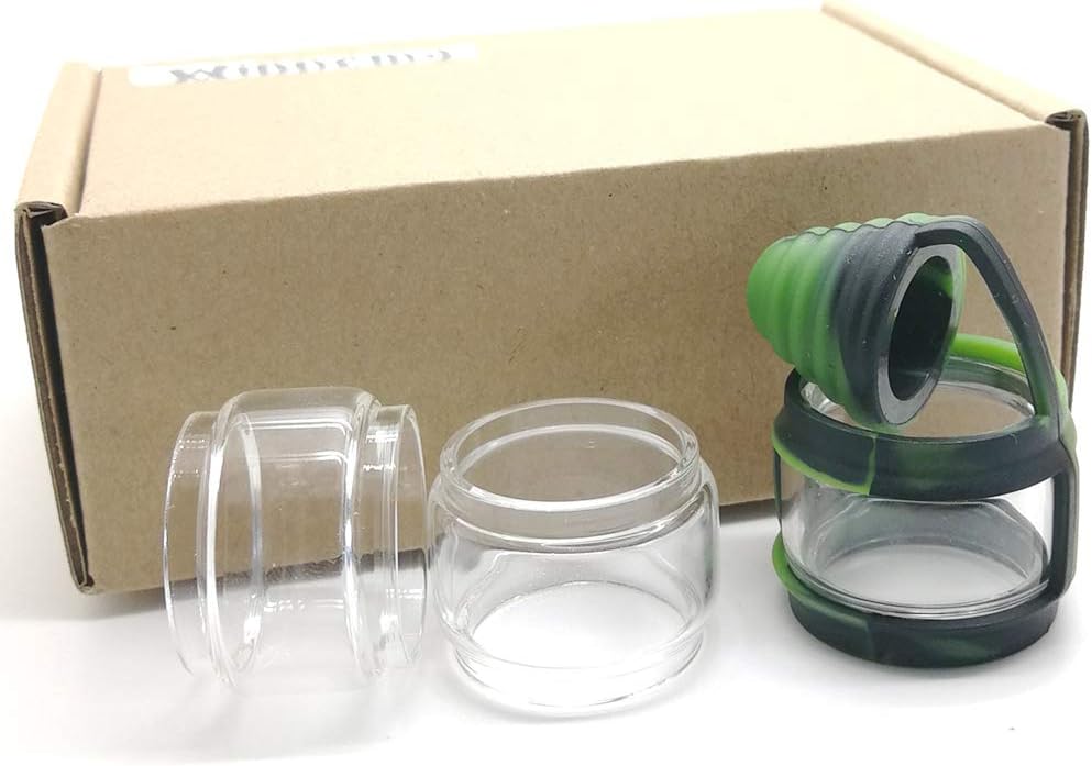 Winnema Silicone Rubber Bands for 18mm Tall 24mm Base T2 Bulb Glass Anti Slip Dust Cap Cover (Black Green)