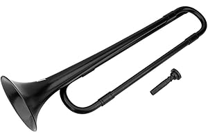 Trumpet B Flat Bugle Cavalry Trumpet Environmentally Friendly Plastic with Mouthpiece for School Band Cavalry Miltary Orchest