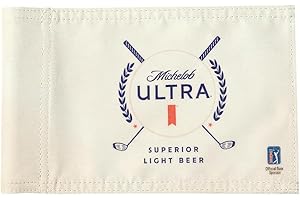 2BUT Standard PGA Superior Light Beer Golf Pin Flag Practic Putting Green Golf Flag For Backyard Garden Double-Sewn 600D Nylon Miniature Pin Flag Regulation Tube Flag (PGA 8"X6")