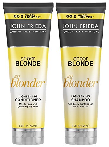 John Frieda Sheer Blonde Go Blonder Lightening DUO Set Shampoo + Conditioner, 8.3 Ounce, 1 Each