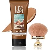 Legs Makeup Waterproof with Brush - No Transfer Body Concealer for Varicose Veins Appearance, Tattoo & Scar Cover Up for All Skin Tones, Waterproof (Bronze)