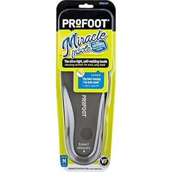 PROFOOT Original Miracle Insole, Men's 8-13, 1 Pair, 2-Layer Lightweight Insole with Memory-Foam Technology for Relief from Sore Feet and Aching Heels from Walking, Standing, Hiking