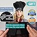 Famgem Chefs Hat Kitchen Adult Cap - Dinner is Embroidery, Adjustable for Mens, Women, Grill, Cooking, Backer, BBQ, Unisex, Black