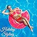 Holiday Styling Inflatable Donut Pool Float Pink by 48 Inches