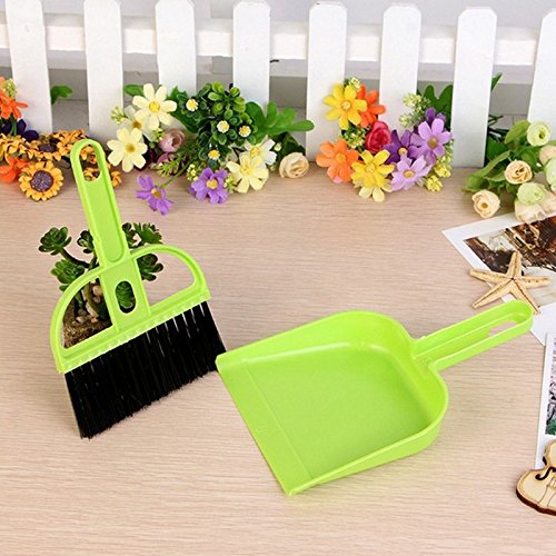 Wetietir Mini Desktop Dustpan and Broom Cleaning Keyboard Brush (Random)