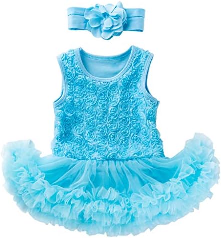 Girl Tutu Dresses Sleeveless Toddler Baby Kids Child Flower Princess Casual Dress +Headband Outfits Set