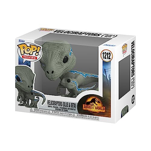 Funko Pop! and Buddy: JW3-Velociraptor - (Blue & Beta) - Jurassic Park - Collectable Vinyl Figure - Gift Idea - Official Merchandise - Toys for Kids & Adults - Movies Fans
