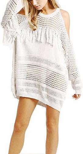 Dxnona Women's Beach Crochet Floral Cover UPS (Color One)