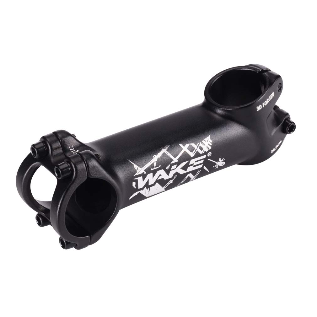 Wake MTB Stem 31.8 17 Degree 110mm Bike Stem Mountain Bike Stem Short Handlebar Stem for Most Bicycle, Road Bike, MTB, BMX, Cycling (Light-weight, Black)