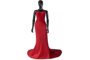 FrenzyBird Female Mannequin Torso Dress Form Mannequin Body Adjustable Mannequin Dress Model Full Body Plastic Detachable Mannequin Stand（Black）, Mannequin（Black)