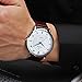 Tonnier Super Slim Quartz Casual Wristwatch Business Brown Genuine Leather Analog Men's Watch