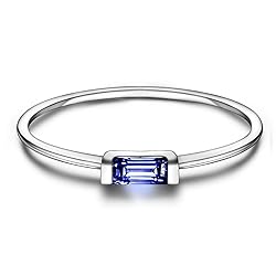 Helonley S925 Sterling Silver Birthstone Stackable