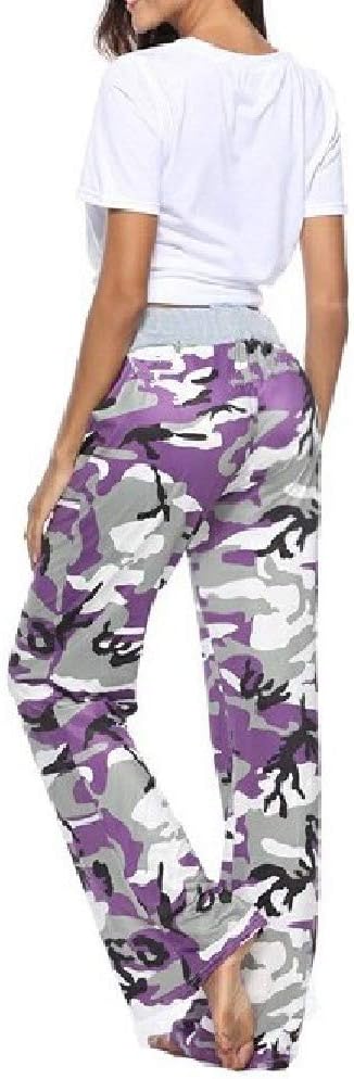 Winwinus Women's Pajama Pants Homewear Camo Casual Palazzo Beach Pants