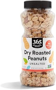 365 by Whole Foods Market, Dry Roasted and Unsalted Peanuts, 16 Ounce