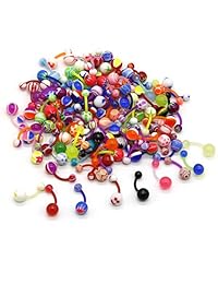 CrazyPiercing - Piercing para ombligo de 0.49 oz, lote de 100 unidades