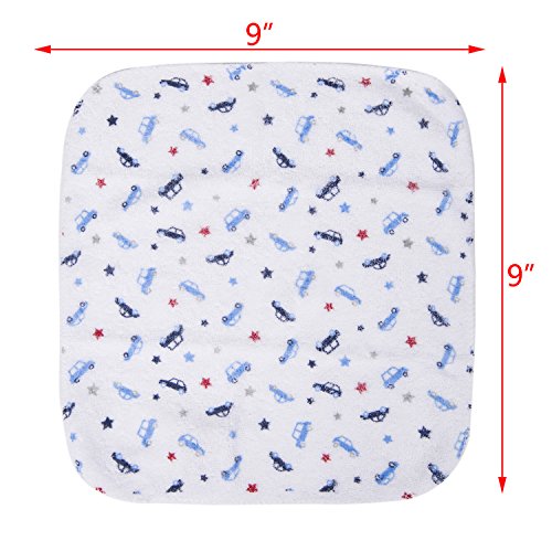Softan Baby Hooded Towel Bath Towel and Washcloths, Extra Soft and Ultra Absorbent, 5+1 Gift Pack for Newborn and Infants, Car