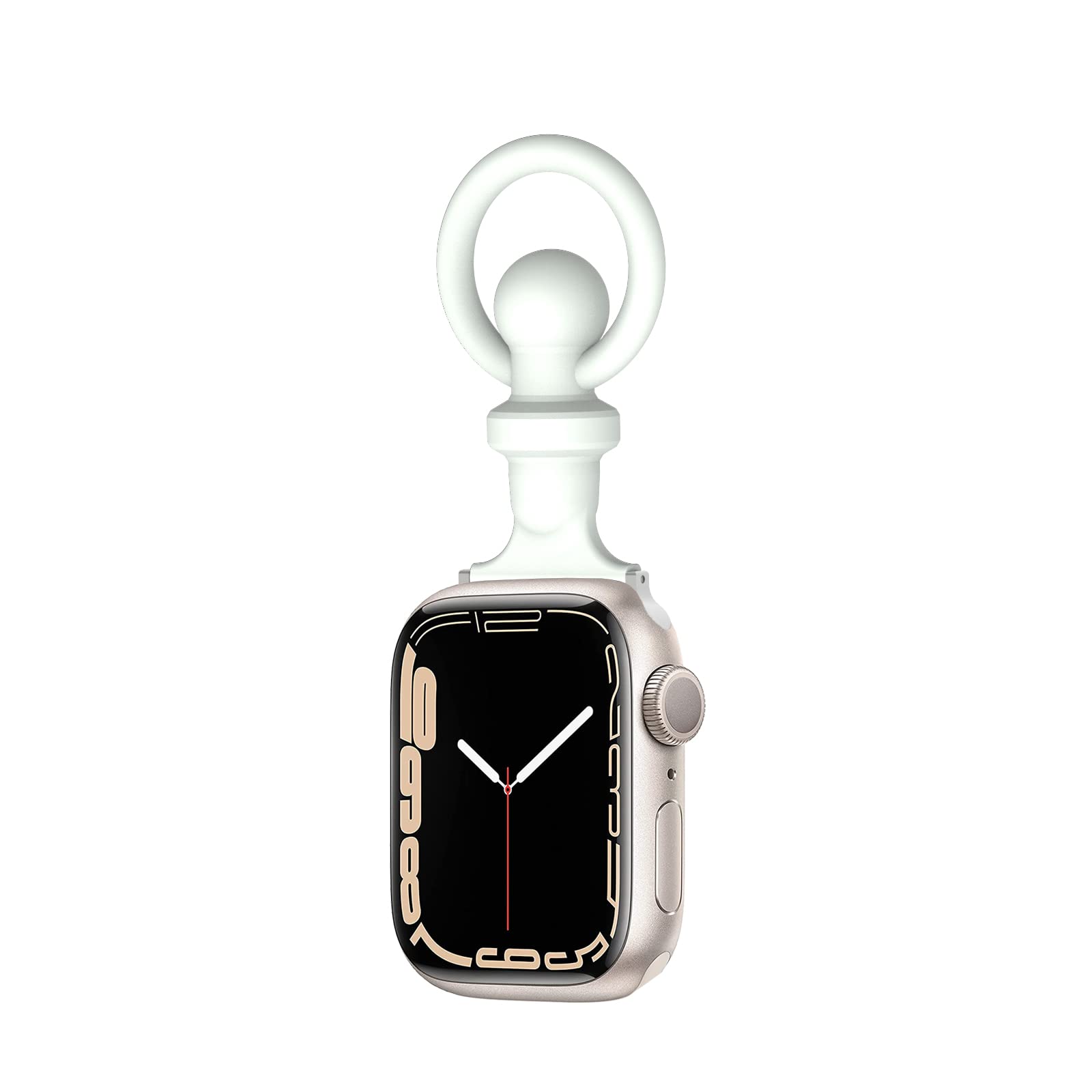 Bshirmay Compatible with Apple Watch Fob Strap 38/40mm,series 9/Ultra 2/SE/8/7/6/5/4/3/2/1 Nurse Watch Band with Pin-On Brooch iWatch Series (38/40mm White*1)
