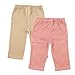 Touched by Nature Unisex Baby Organic Cotton Pants, Red, 6-9 Months