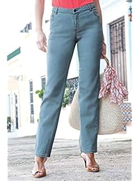 Pantalones vaqueros rectos para dama, talla grande