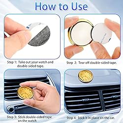 Frienda 2 Pieces Stick on Dashboard Car Clock Mini