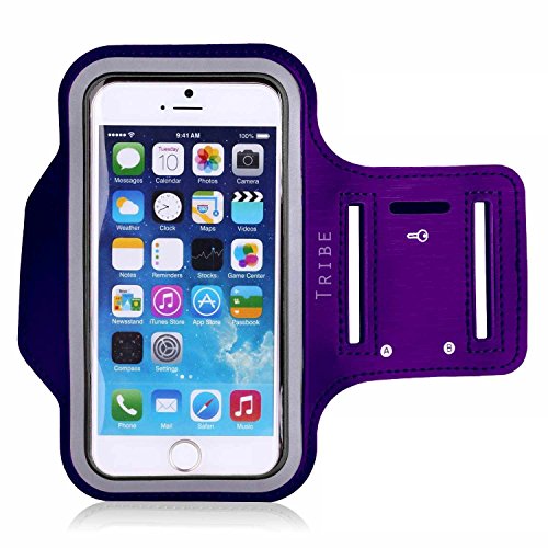 Tribe AB66 Water Resistant Sports Armband with Key Holder for iPhone 7 Plus, 6 Plus, 6S Plus (5.5-In