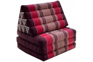 3-Fold Mat with Triangle Cushion – Comfortable TV Pillow, Foldable Mattress with Cushion Made of Eco-Friendly Kapok, (Size:16