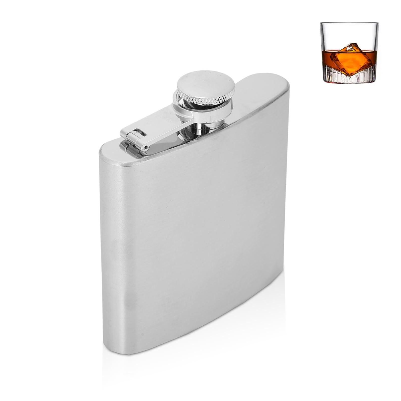 5OZ Hip Flask with Funnel 3.7×0.9×4.1in Stainless Steel Hip Flask for Women Men Whiskey Pocket Alcohol Hider Hidden Drinks Containers for Liquor for Discrete Shot Drinking of Alcohol Whiskey