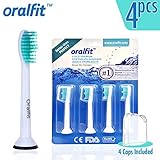Oralfit Replacement Brush Heads for Philips Sonicare (Pack of 4)