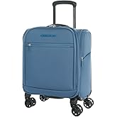 Verage Underseat Carry On Luggage with Wheels & USB Port,14 inch Coast Blue Wheeled Spinner Bag Carry-on Luggages for Airlines, Lightweight Suitcase Men Women, Pilots and Crew