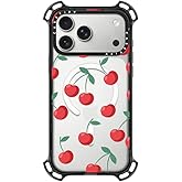 CASETiFY Bounce iPhone 17 Pro Max Case [Shockproof/Compatible with Magsafe / 21.3 ft. 7X Military Grade Drop Protection] - Cherries - Clear Black